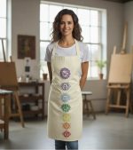 Organic Embroidered Chakra Apron - Image 2